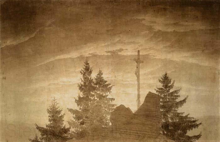 Caspar David Friedrich Cross in the Mountains France oil painting art